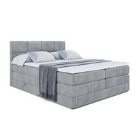 BOXSPRINGBETT ARDENI KING - 140x200 - H3/H4 - Grau - Grau, Holzwerkstoff (140/200cm) - ALTDECOR