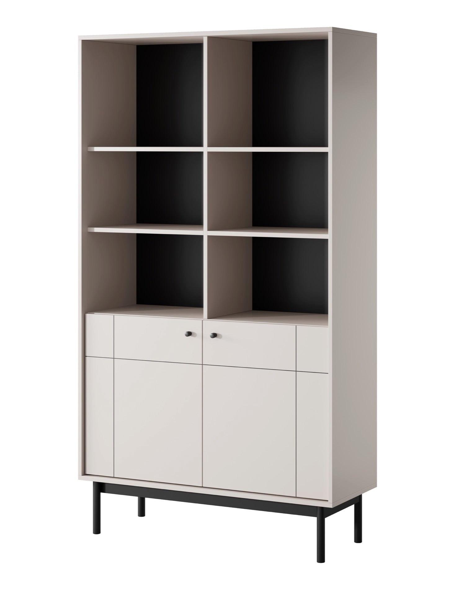 BÜCHERREGAL Japandies Greige 104 cm - Taupe, Holzwerkstoff (103.5/184.6/39cm) - Selsey