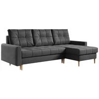 ECKSOFA Astra Grau Velvet - Braun/Grau, Holz/Textil (220/140cm) - MKS