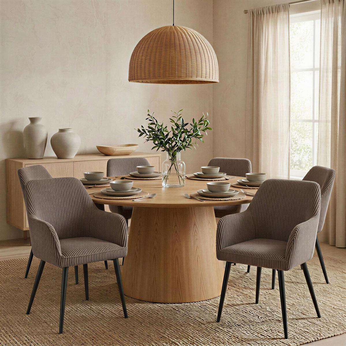 ESSZIMMERSTÜHLE VERONA 2er-Set taupe - Taupe, Textil (59/85/63cm) - IDIMEX