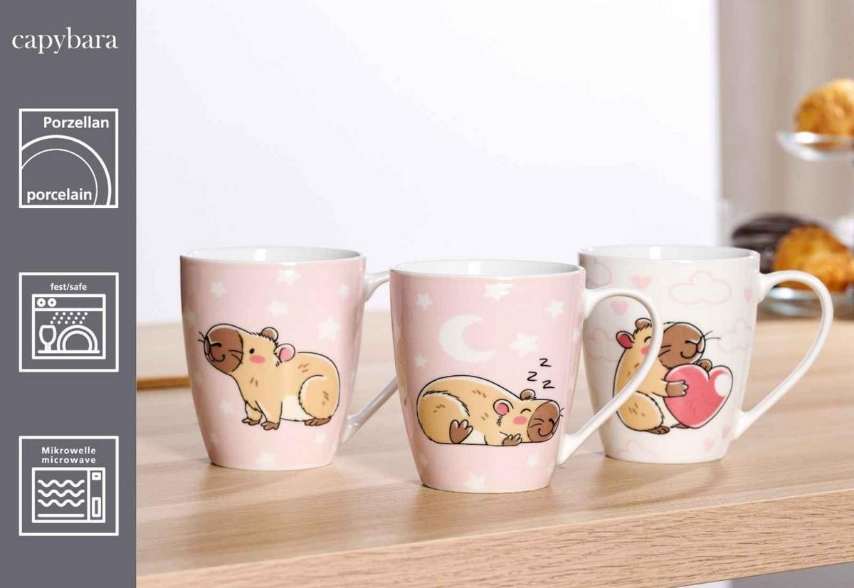 HENKELBECHER Capybara bunt 360 ml 6er Set - Multicolor, Keramik (0.36L) - Ritzenhoff Breker