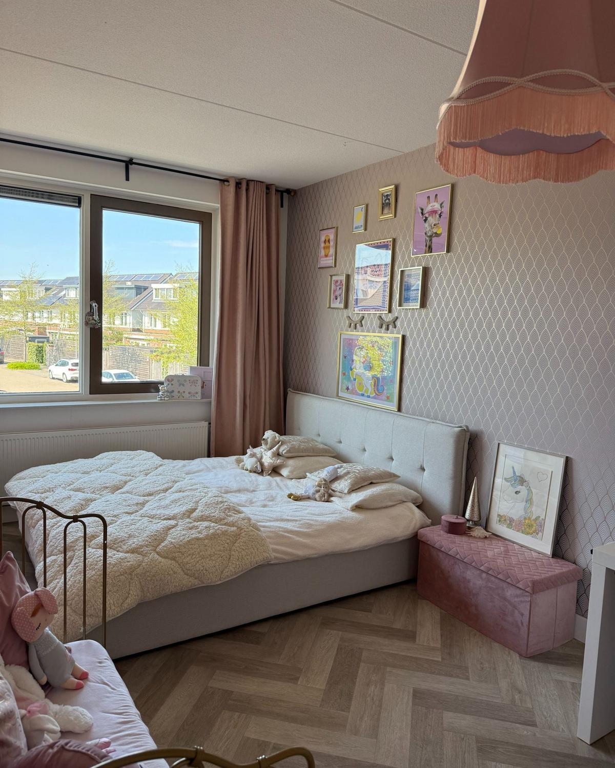 POLSTERBETT mit Lattenrost 160x200 cm Weiß Lestre - Creme, Textil (160/200cm) - Beliani