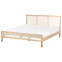 BETT mit Lattenrost 180/200 cm Kiefernholz Hellbraun Salernas - Hellbraun, Holz (180/200cm) - Beliani