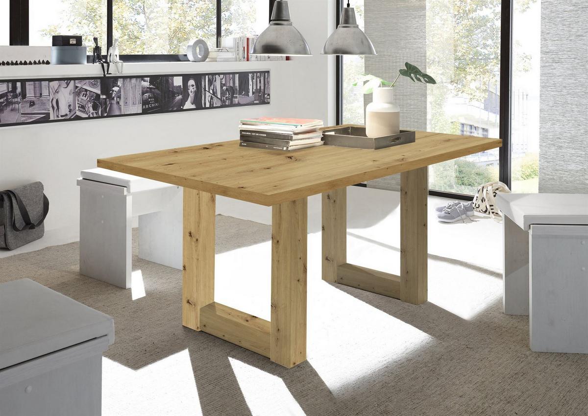 ESSZIMMERTISCH Eila 2 180 x 90 x 75 Esstisch Asteiche - Naturfarben, Holz (180/90/75cm) - 58aufmkessel