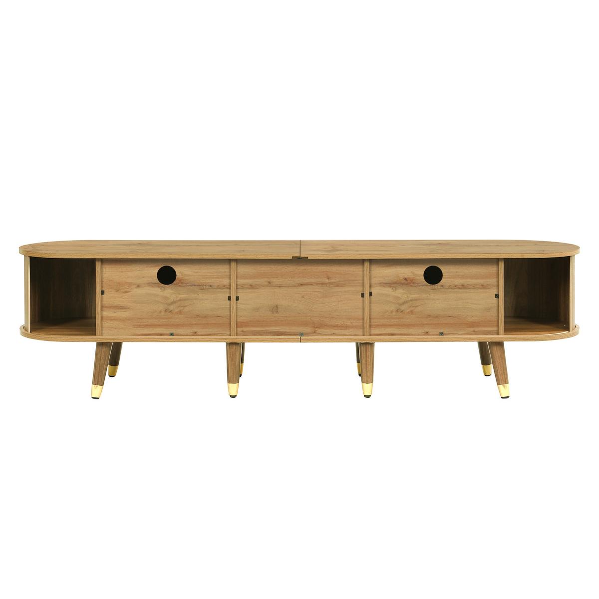 TV-SCHRANK in Holzoptik mit Schiebetür - Sonoma Eiche, Holzwerkstoff (175/45/38cm) - Urban Meuble