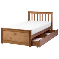 BETT mit 2 Schubladen 90/200 cm Kiefernholz Braun Olendon - Braun, Holz (90/200cm) - Beliani