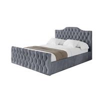 POLSTERBETT mit Bettkasten, Fußteil und Lattenrost, Boxbett mit Matratze H3/H4 - FALIO-Z 120x200 Grau - Grau, Holzwerkstoff/Textil (120/200cm) - ALTDECOR