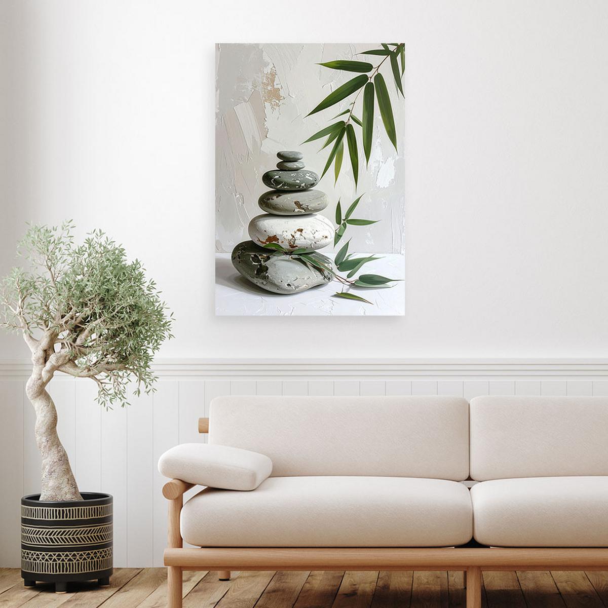LEINWANDBILD Zen und Orientalisch 40x60cm - Weiß, Textil (40/60cm) - Feeby