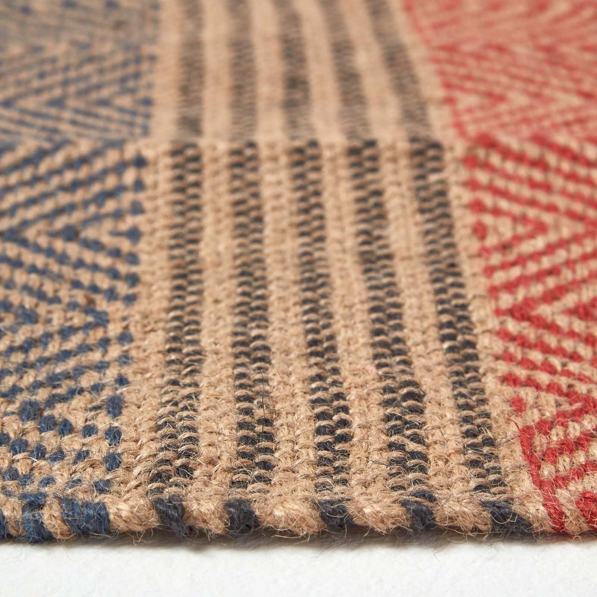JUTETEPPICH Streifen-Muster 60/100 cm - Multicolor, Naturmaterialen (60/100cm) - Homescapes