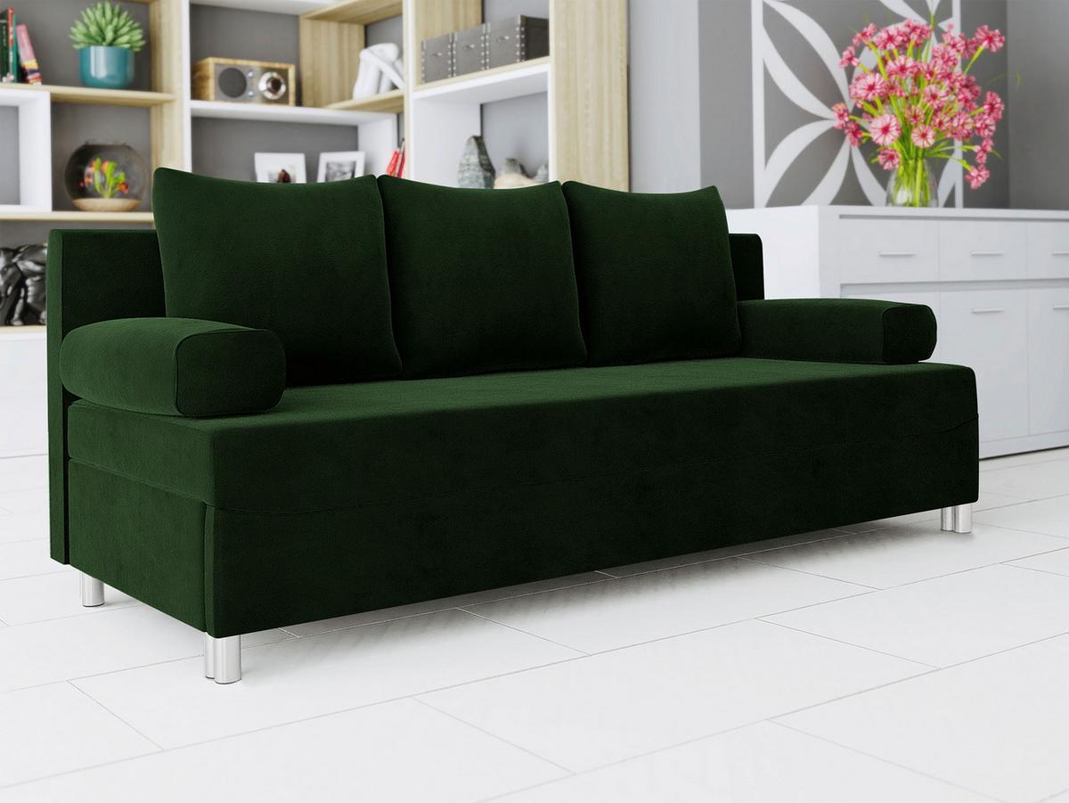 SCHLAFSOFA Dover - Chromfarben/Grün, Holz/Kunststoff (192/86/80cm) - MIRJAN24