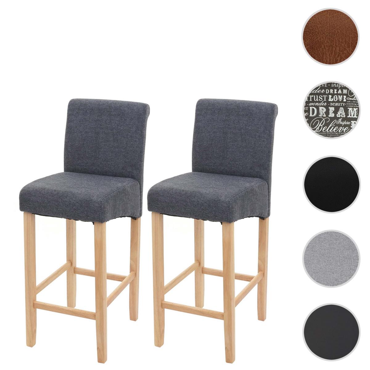 BARHOCKER Grau 2er-Set - Grau, Textil (39/105/53cm) - MCW
