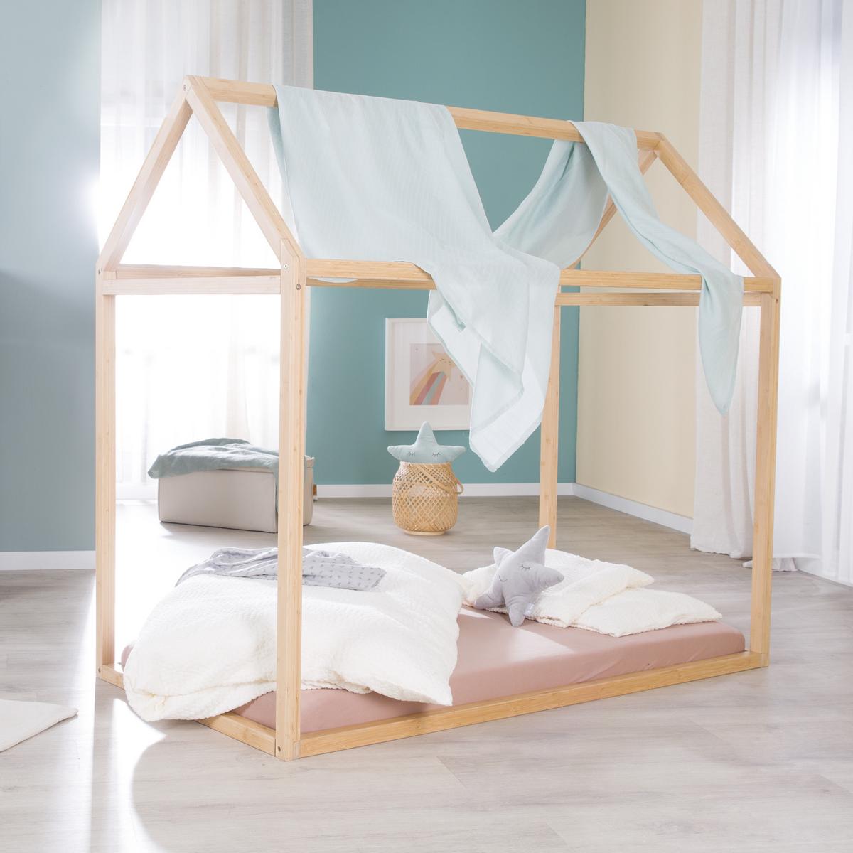 HAUSBETT 70 x 140 cm Montessori Bambus - Naturfarben, Holzwerkstoff (70/140cm) - Roba