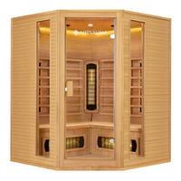 INFRAROTKABINE Nyborg E150V mit Vollspektrum-, Flächenstrahlern & Hemlockholz - Naturfarben, Holz (150/190/150cm) - Artsauna