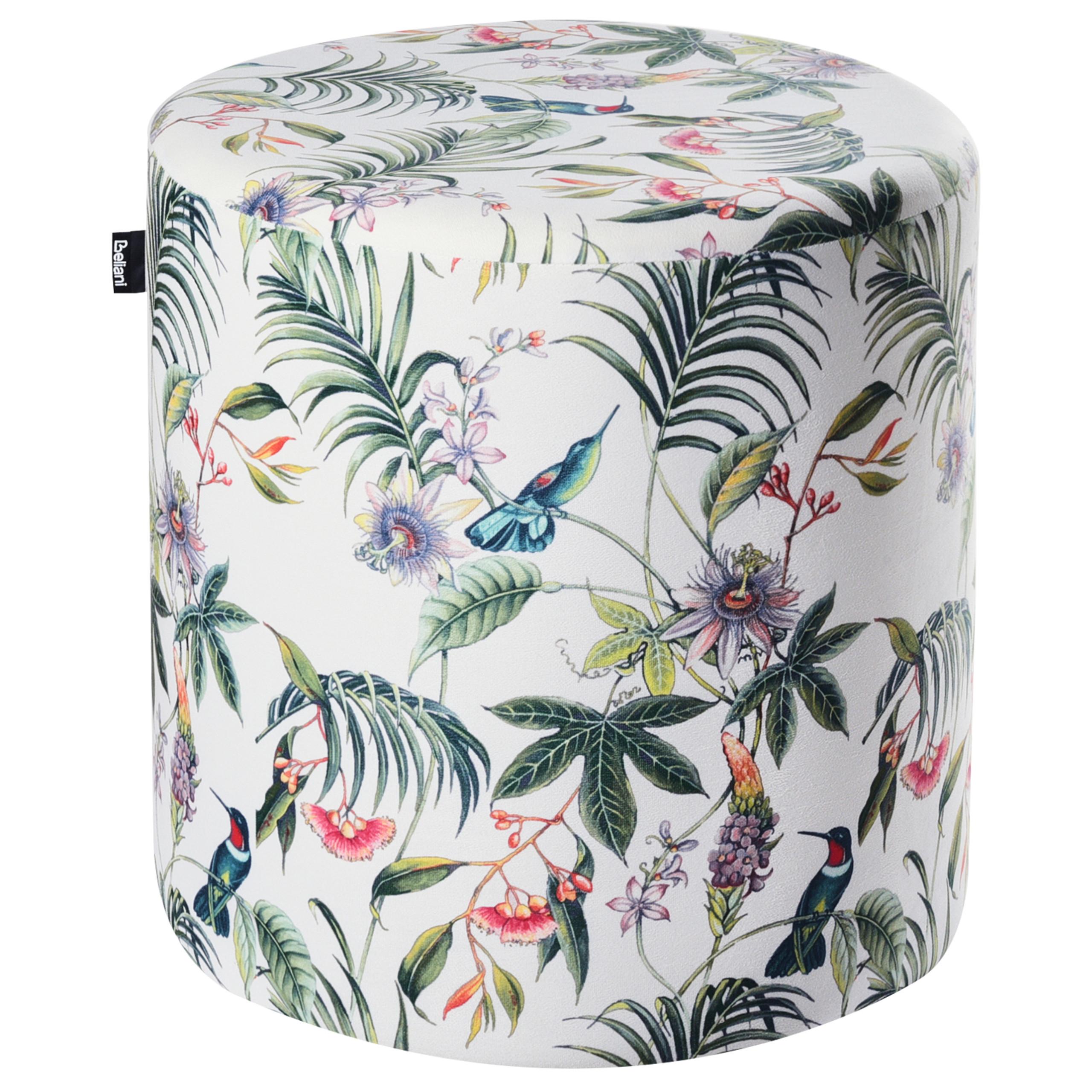 POUF Samtstoff Bunt Lovett - Multicolor, Textil (47/48/47cm) - Beliani