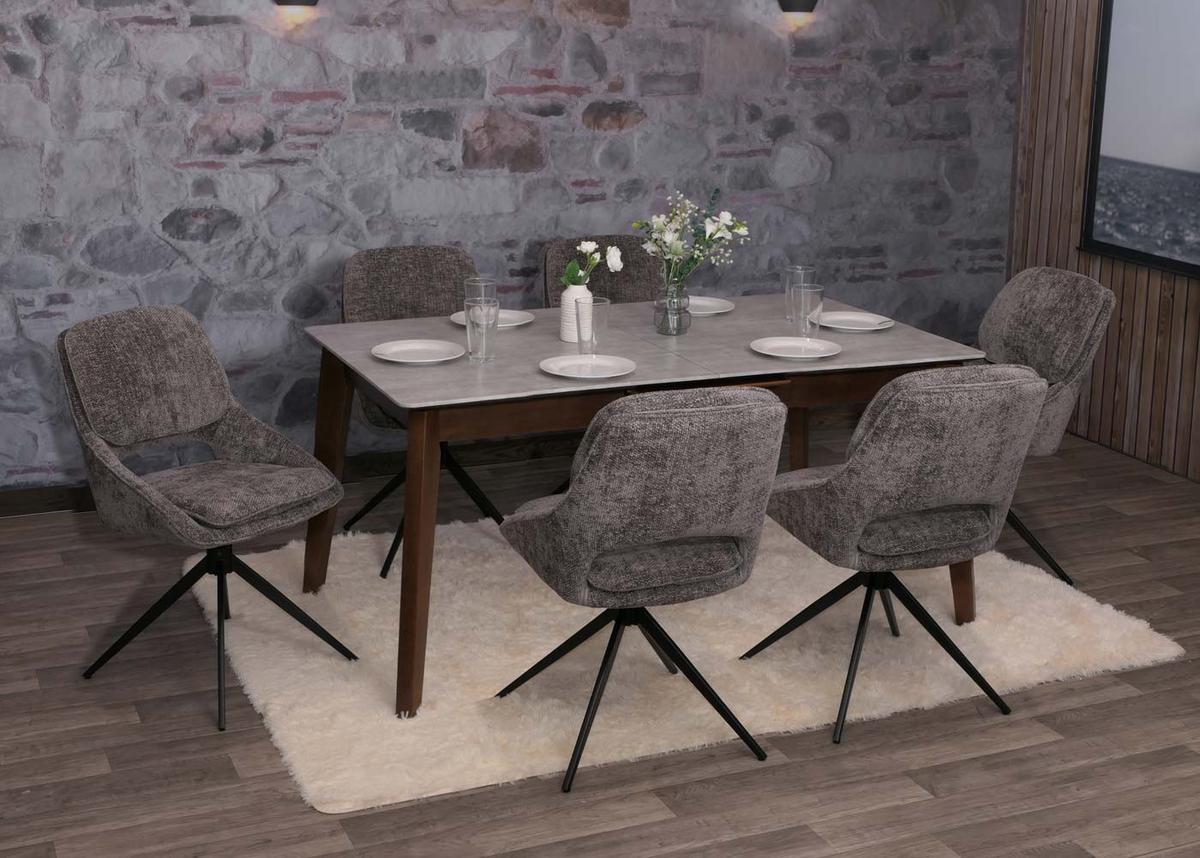ESSZIMMERSTUHL Grau 2er-Set - Dunkelgrau/Grau, Textil (55/87/55cm) - MCW