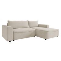 ECKSOFA Beliza, Seite: Rechts - Beige/Schwarz, Holz/Kunststoff (255/175cm) - MIRJAN24