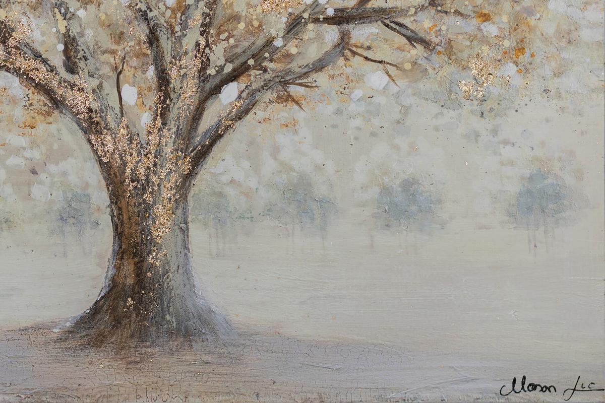 ACRYLBILD HANDGEMALT 100/75 cm - Braun, Holz/Textil (100/75cm) - KUNSTLOFT