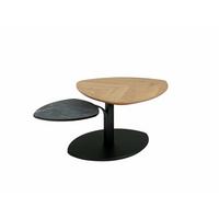 COUCHTISCH höhenverstellbar Cindi 110x47x70 Echtholz Wildeiche/Schwarz - Wildeiche/Schwarz, Holz (110/70/70cm) - 58aufmkessel