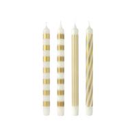 STABKERZEN-SET Christmas Chic weiß-gold 29 cm 4-tlg. - Goldfarben/Weiß, Naturmaterialen (2/29/2cm) - Villeroy & Boch