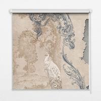 INNENROLLO - Fensterrollo - Rollo - 100x100 cm - Vintage-Vögel - Grau, Kunststoff (100/100/0.5cm) - TULUP