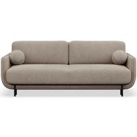 SCHLAFSOFA Ovals Beige - Beige/Schwarz, Textil/Metall (236/95/96cm) - Selsey