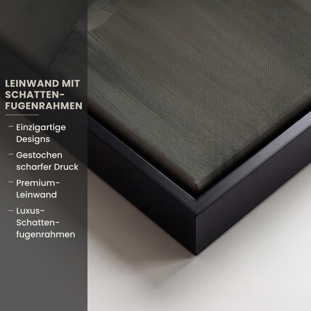 LEINWAND Bilder mit Rahmen - Hügel - Abstrakt - Kreuz - Christentum - 60x40 - Beige, Textil (60/40cm) - MuchoWow