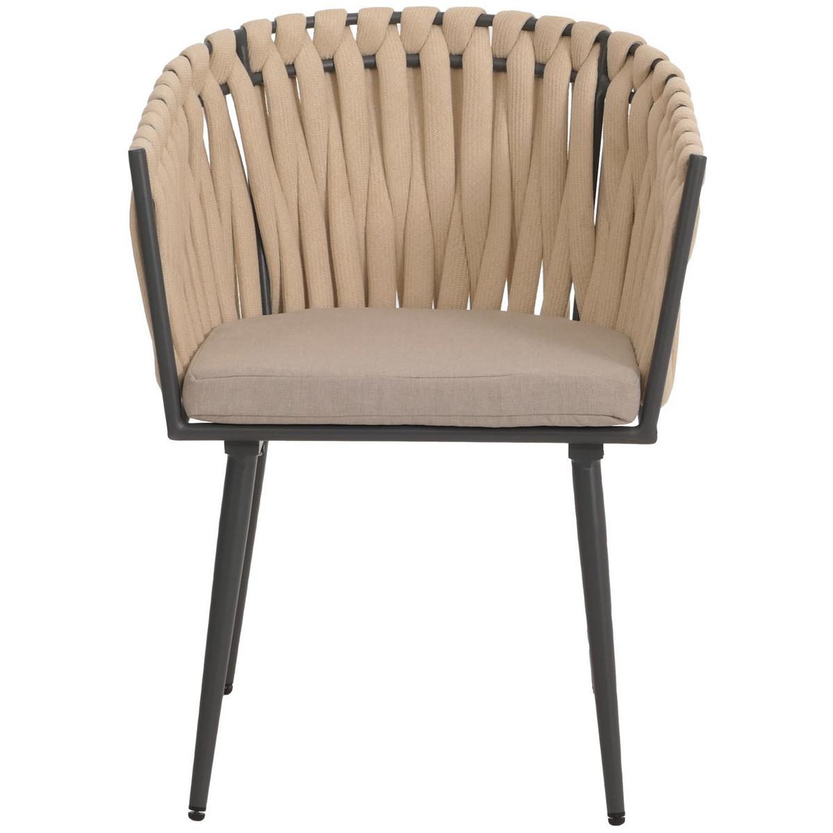 ESSZIMMERSTUHL Cremeweiß, Braun 2er-Set - Weiß/Braun, Textil (61/82/57cm) - MCW