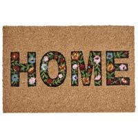 FUSSMATTE Naturfarben 40/60 cm Schriftzug Kokosfasern Zambales - Naturfarben, Textil (60/40cm) - Beliani