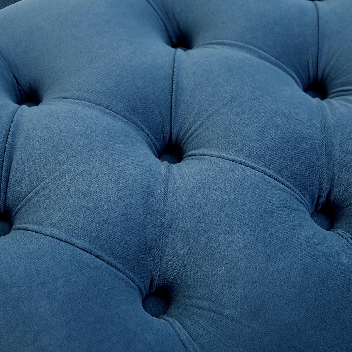 SITZBANK Bettbank Schuhbank mit erhöhten Beine Schlafzimmer Samt Blau - Blau, Kunststoff (45/42/118cm) - HOMCOM