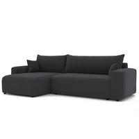 ECKSOFA Luna Max Mit Schlaffunktion - Dunkelgrau, Holzwerkstoff/Textil (278/145cm) - Fun Möbel