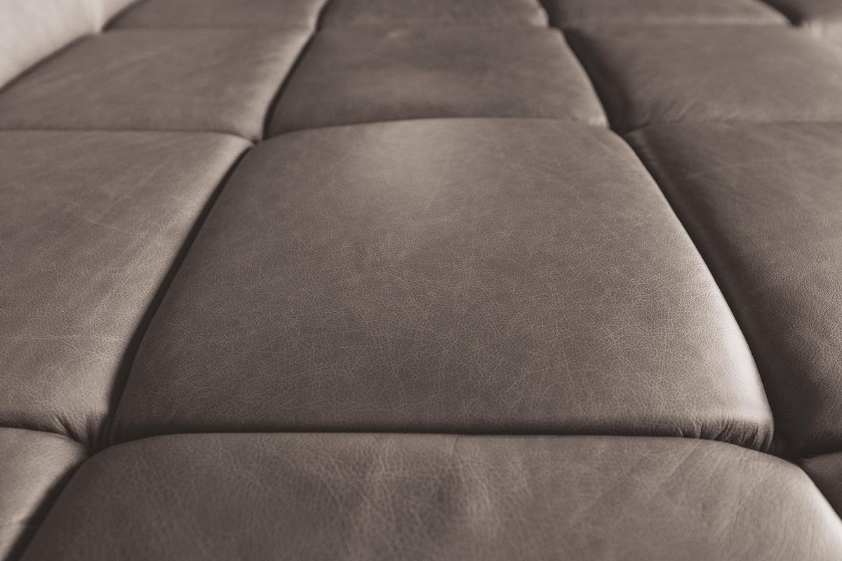ECKSOFA NELSON Dunkelbraun Leder - Dunkelbraun/Schwarz, Leder/Metall (321/216cm) - KAWOLA