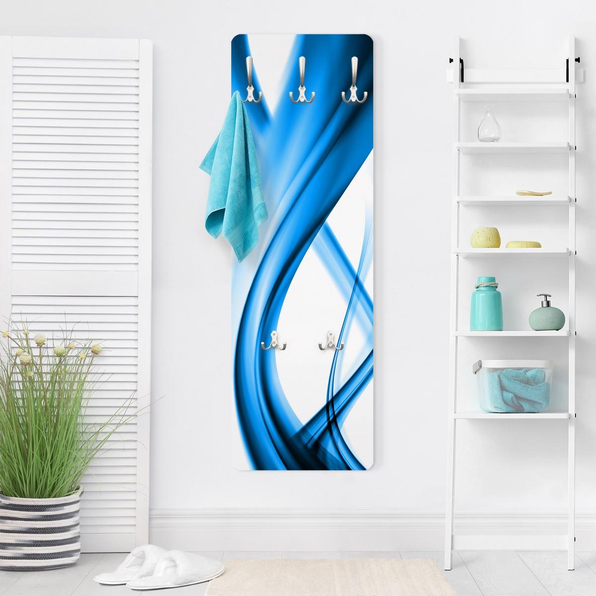 WANDGARDEROBE - Blue Element 34/105 cm - Blau, Holzwerkstoff (34/105/1.6cm) - Bilderwelten