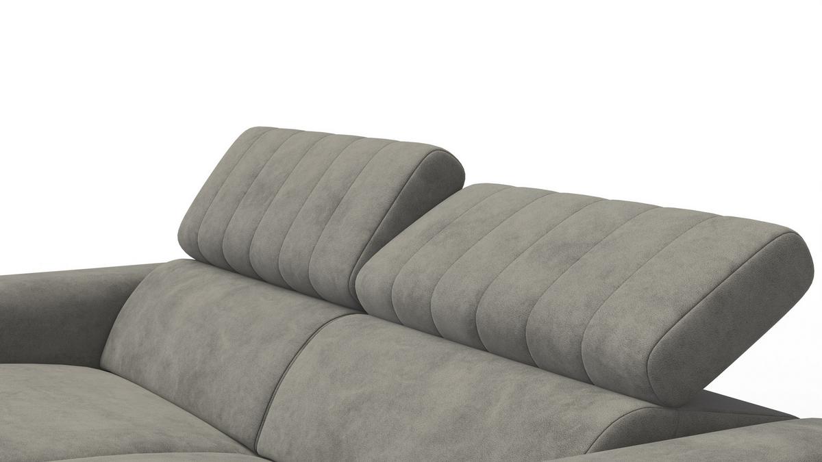 RELAXSOFA NORDEL 3-Sitzer, taupe - Taupe/Schwarz, Holz/Textil (194/80/105cm) - Wozimo