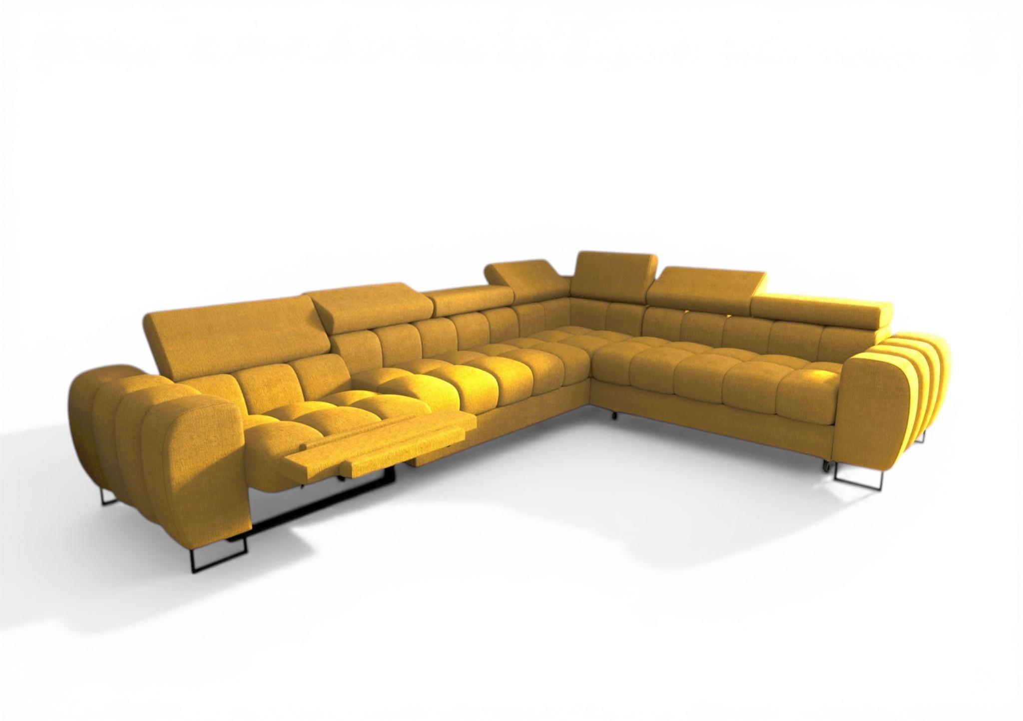 ECKSOFA Bastien Relax - Gelb, Holzwerkstoff/Textil (330/260cm) - Fun Möbel