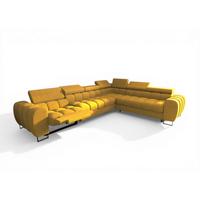 ECKSOFA Bastien Relax - Gelb, Holzwerkstoff/Textil (330/260cm) - Fun Möbel