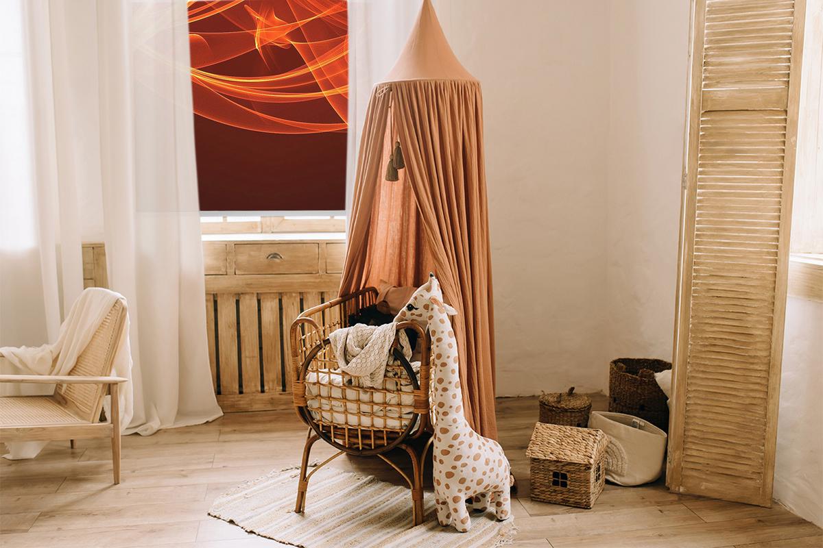 INNENROLLO - Fensterrollo - Rollo - 100x100 cm - Orange Abstraktion - Orange, Kunststoff (100/100/0.5cm) - TULUP