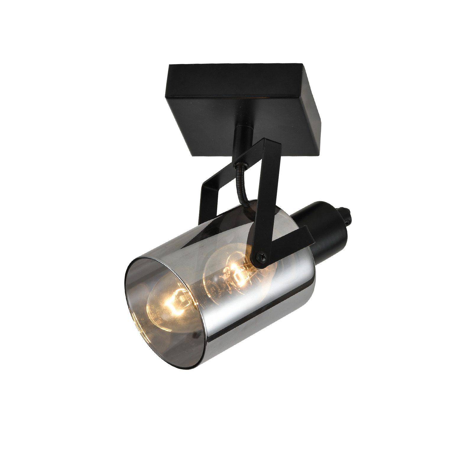 DECKENSTRAHLER Minden 1-flammig 9.5/9.5/18 cm - Schwarz, Metall (9.5/9.5/18cm) - Nettlife