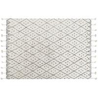 KURZFLOR-TEPPICH Agadir 230/160 cm - Weiß, Textil (160/230cm) - Beliani