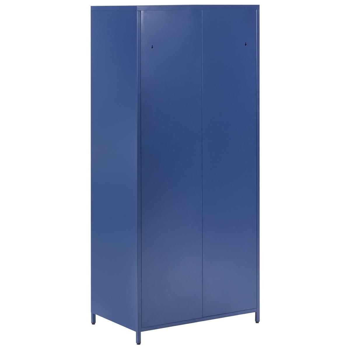 GARDEROBENSCHRANKSTAHL blau 4 Fächer Varna - Blau, Metall (76/171/50cm) - Beliani