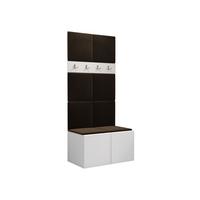 GARDEROBEN-SET Orion IV - Weiß/Braun, Holzwerkstoff/Kunststoff (84/186/46cm) - MIRJAN24