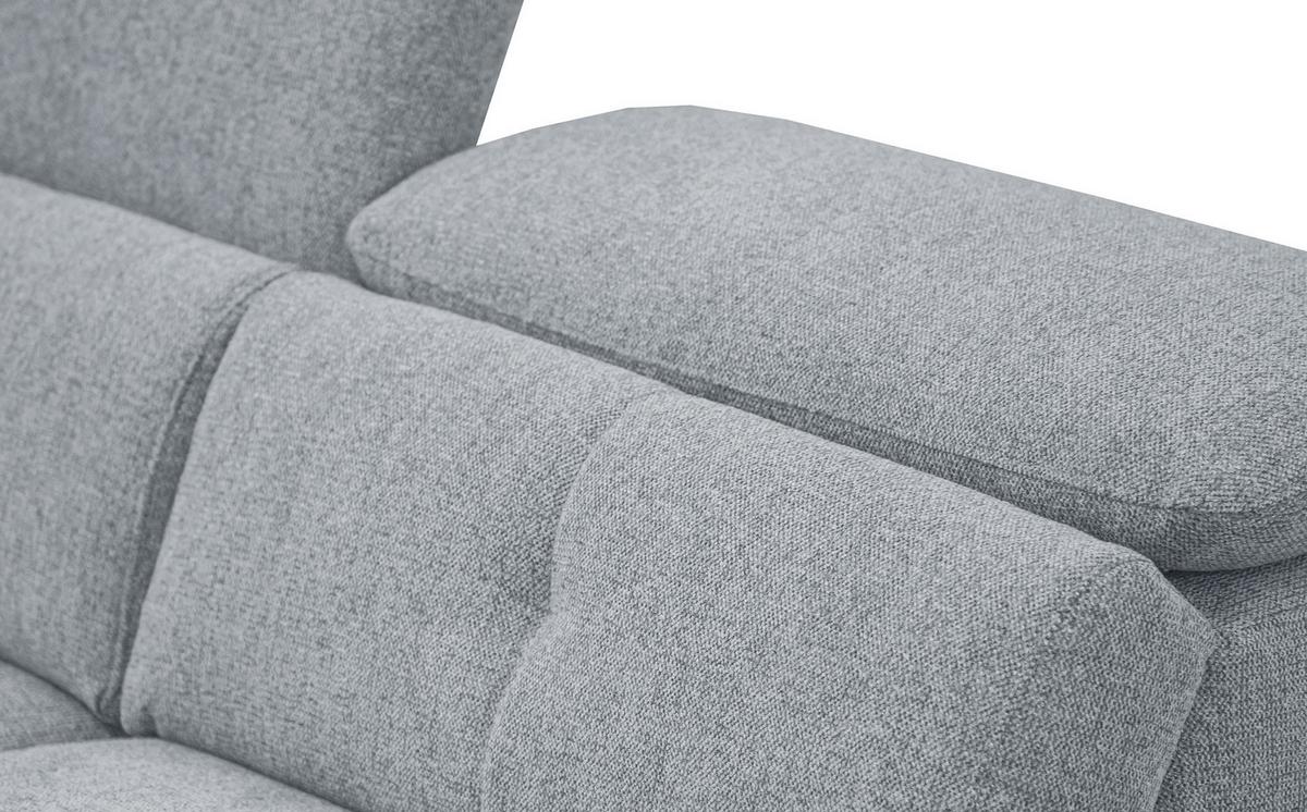 SOFA AVENA 3-Sitzer, silberfarben - Silberfarben, Holzwerkstoff/Textil (204/80/108cm) - Wozimo