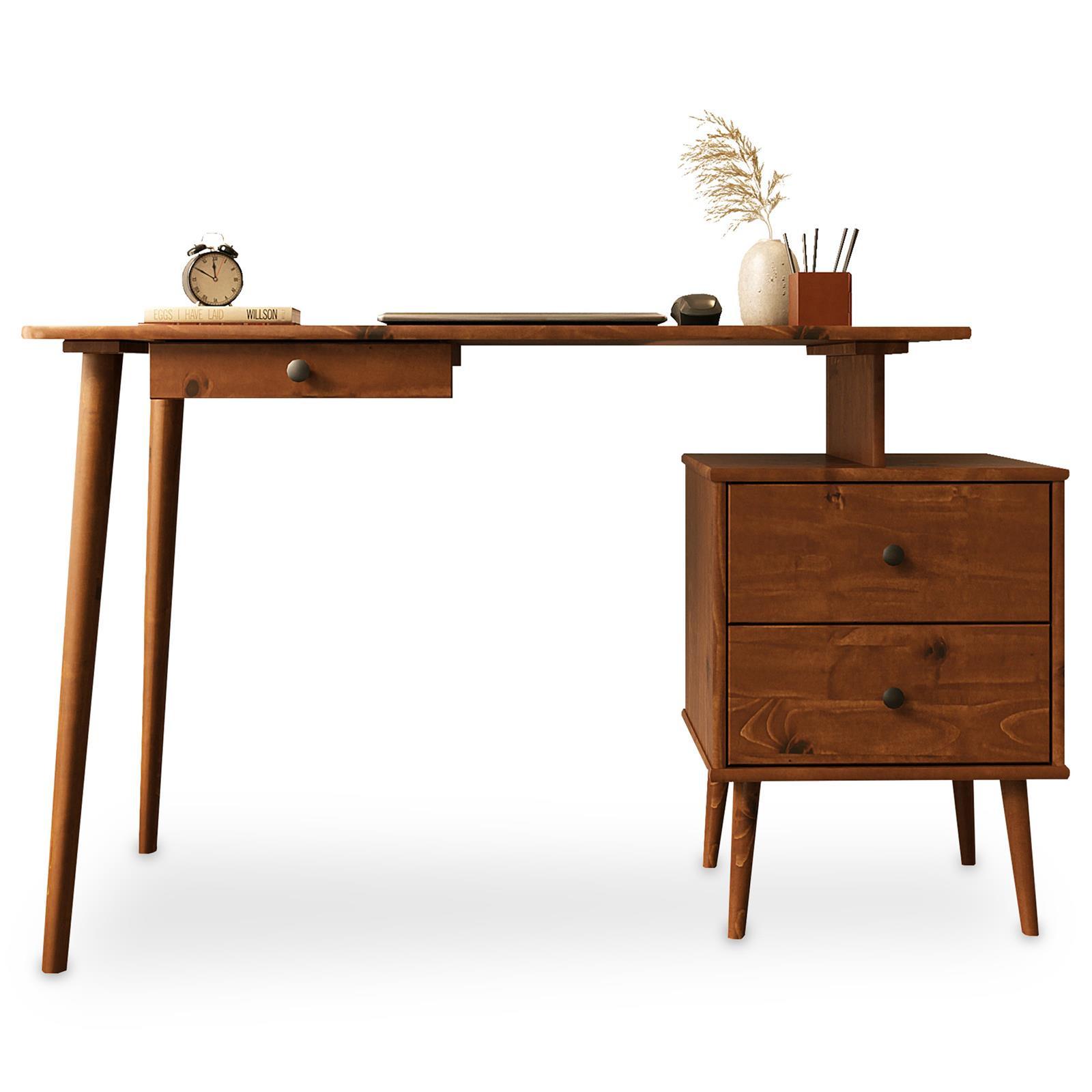 SCHREIBTISCH PIERO Kastanie - Kastanienfarben, Holz (54/138/75cm) - IDIMEX
