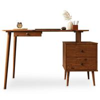 SCHREIBTISCH PIERO Kastanie - Kastanienfarben, Holz (54/138/75cm) - IDIMEX