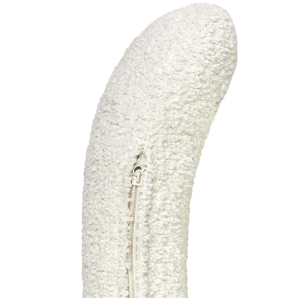 SESSEL Bouclé Cremeweiß Makela - Schwarz/Weiß, Textil (75/72/74cm) - Beliani