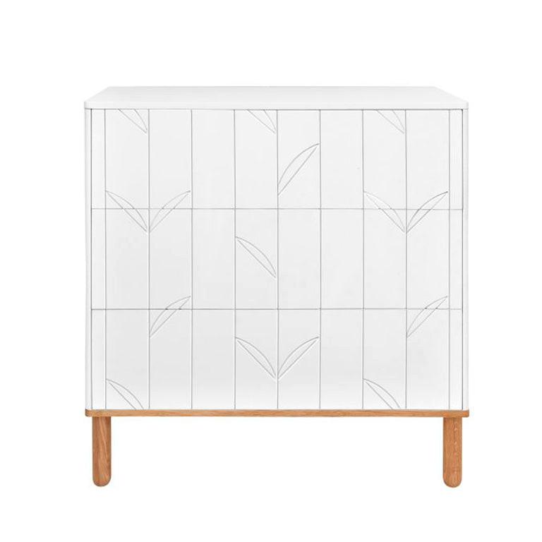 KOMMODE Weiß und Holz - Weiß, Holzwerkstoff (90/91/50cm) - Petits-meubles