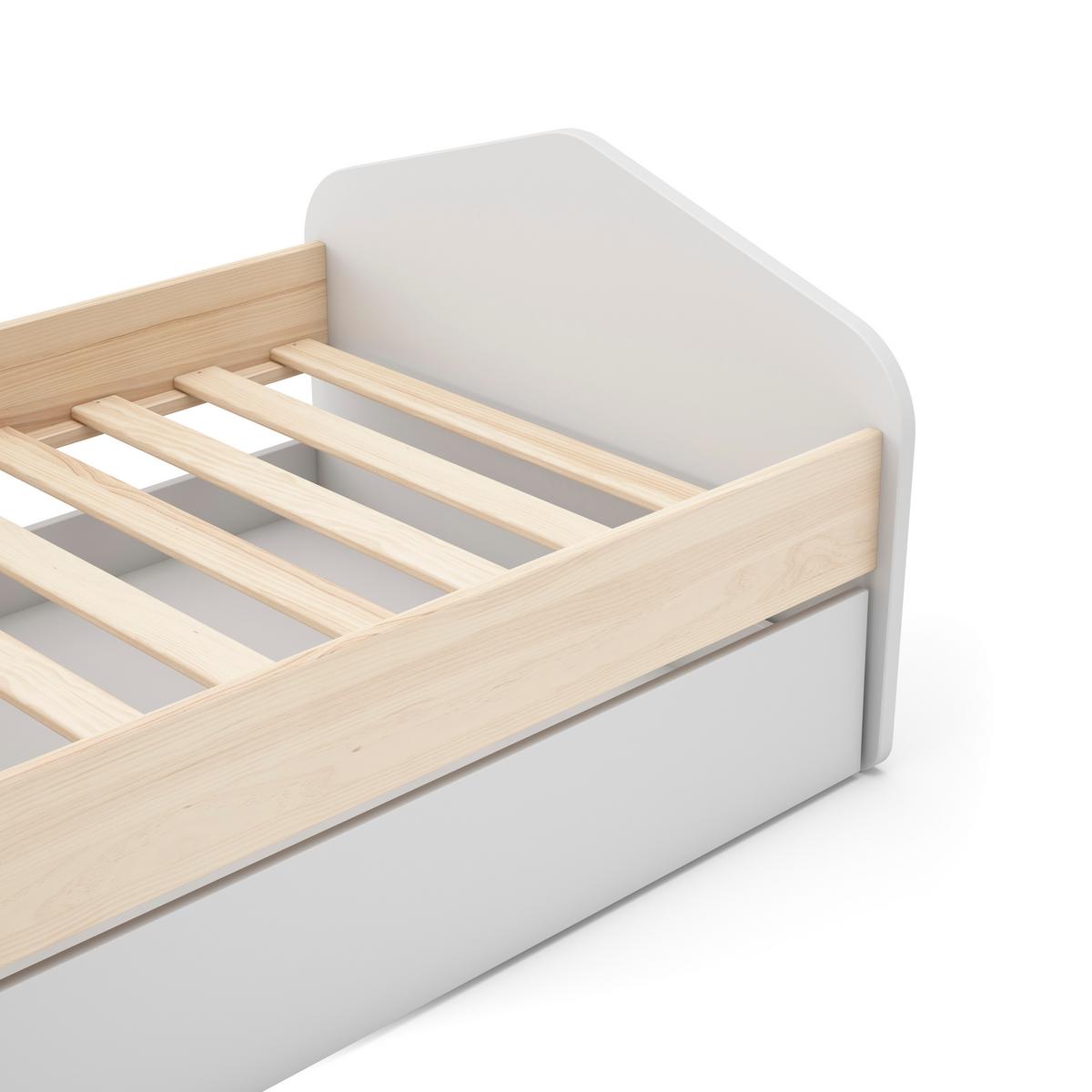 BETT Estefania Weiß 205.4/100/65 cm - Weiß, Holz (190/90cm) - Calicosy