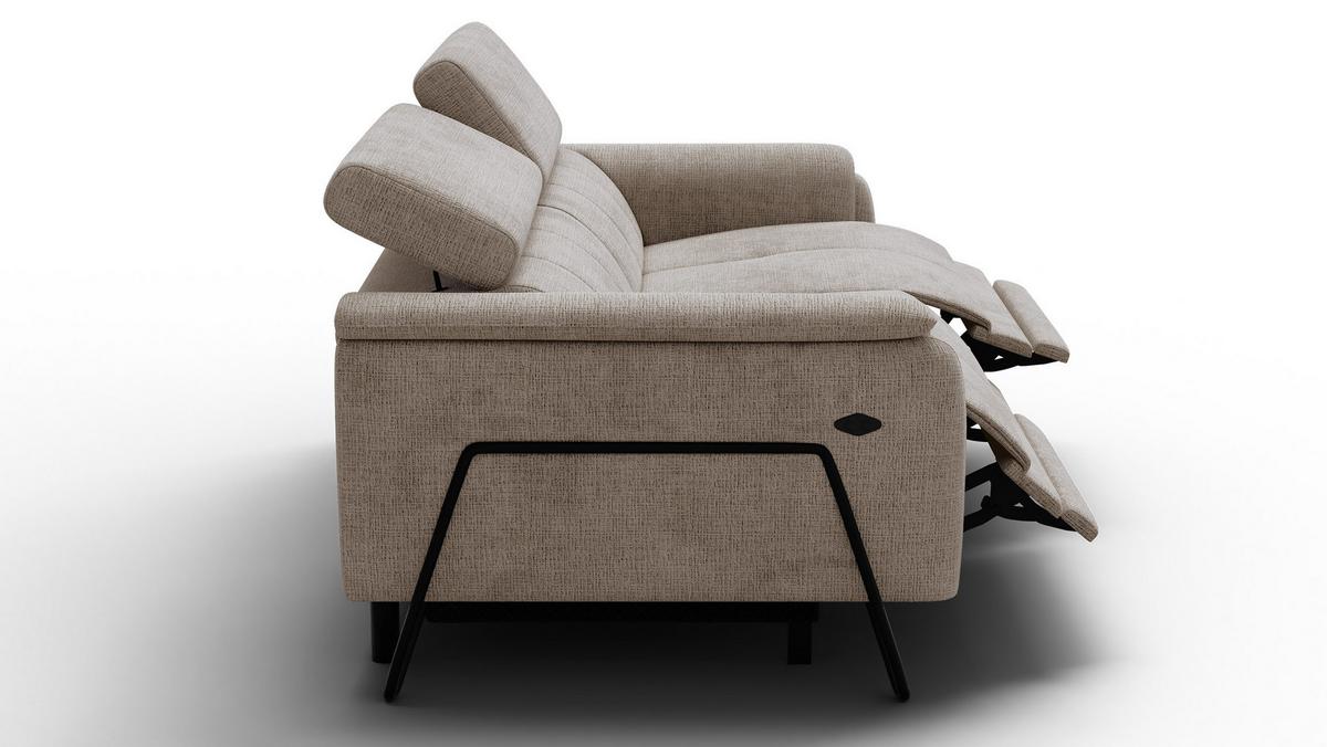 RELAXSOFA RODEN 3-Sitzer, beige - Beige, Holz/Textil (194/82/103cm) - Wozimo