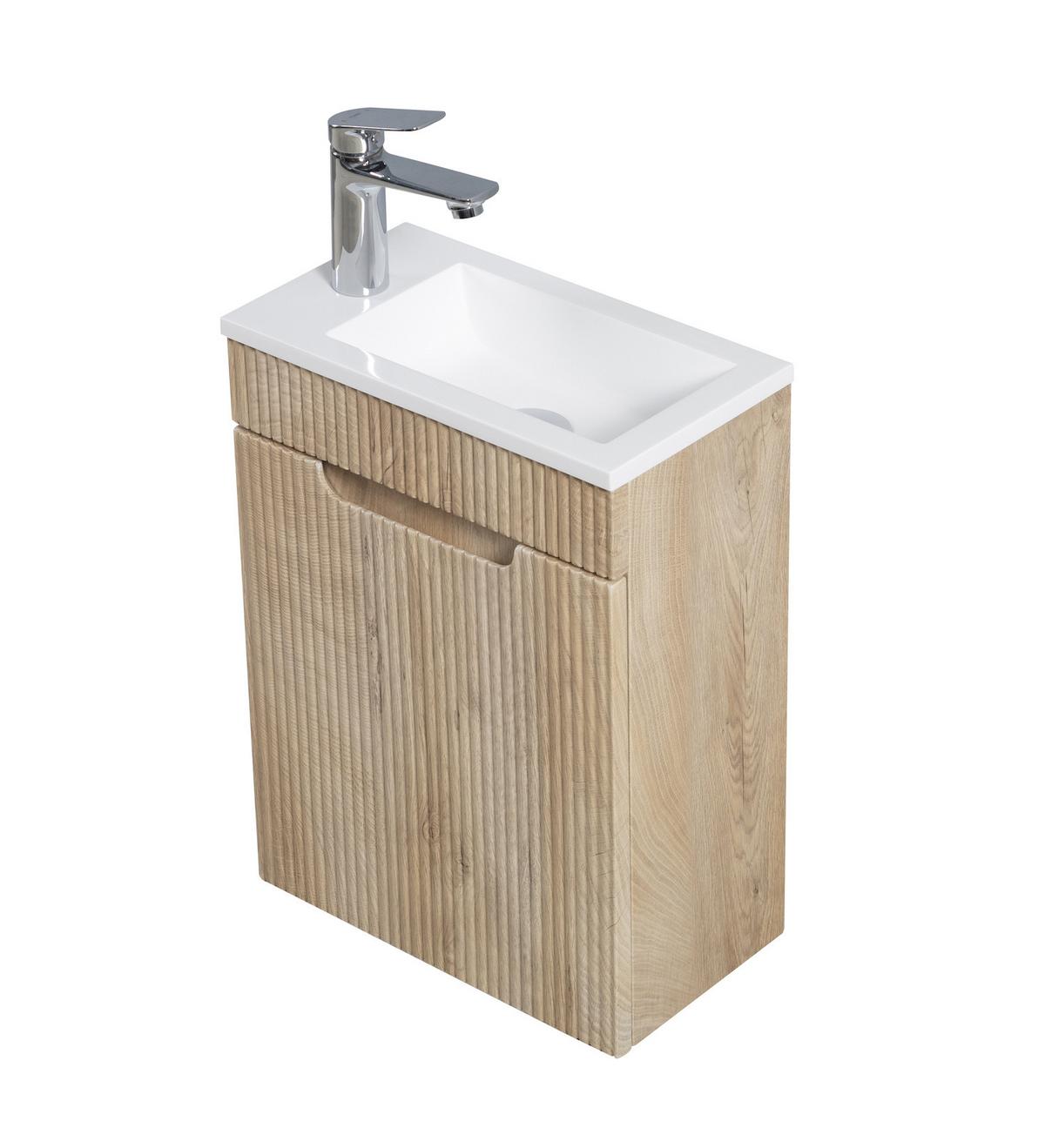GÄSTE-WC-MÖBELSET Thermis 2 Teile Eiche Hell- 40 x 22 x 53 cm - Eiche Wotan/Sonoma Eiche, Holz (40/53/22cm) - Badplaats