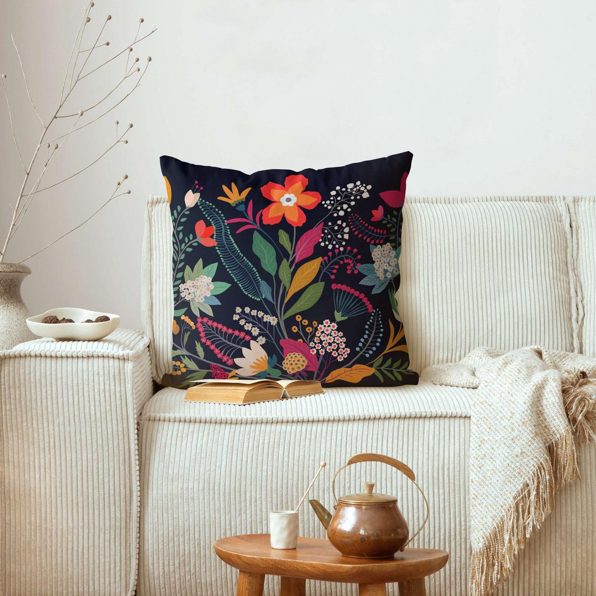 KISSENBEZUG Mexikanische Blumen 40/40 cm - Multicolor, Textil (40/40cm) - Bilderwelten