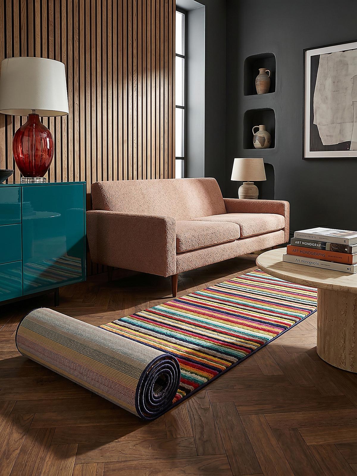 TEPPICH MEON, gestreift, Bunt, 66 x 300 cm - Multicolor, Textil (300/66cm) - KADIMA DESIGN